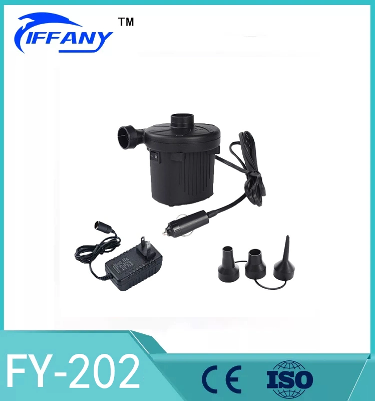 202 Two Way Electric Air Pump OEM 12V Standard Inflatable Boat and Air Bed Single-Stage Pump